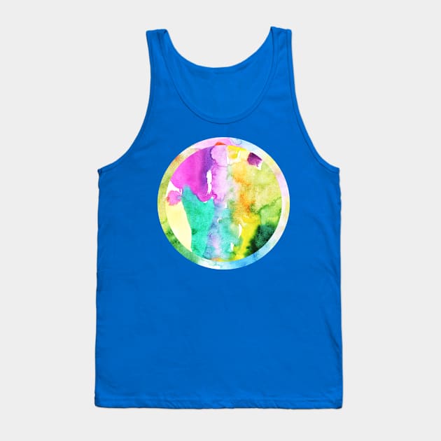 Abstract watercolor circle Tank Top by lausn